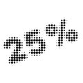 25 Percents Halftone Dotted Icon