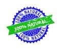 100 percents NATURAL Bicolor Rosette Rough Stamp Seal