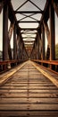 Perceptive Hikecore: A Stunning Hdr Bridge With Metal Beams
