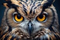 Perceptive Owl portrait bird face. Generate Ai