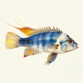 Perch fish isolated on a white background Royalty Free Stock Photo