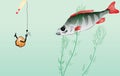 Perch fishing Royalty Free Stock Photo