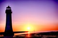 Perch Rock Lighthouse New Brighton Wirral England UK Royalty Free Stock Photo