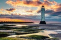 Perch Rock Lighthouse at sunset Royalty Free Stock Photo