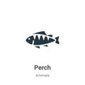 Perch vector icon on white background. Flat vector perch icon symbol sign from modern animals collection for mobile concept and
