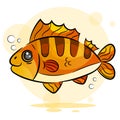 Perch Vector On White Background . Vector Logo