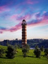 Belem lighthouse on the tourist walkway on the banks of the Tagus River, Lisbon Portugal Royalty Free Stock Photo