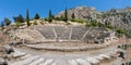 The ancient greek theater of Delphi in the archaeological site in Delphi, Fokida, Greece Royalty Free Stock Photo