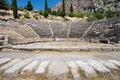 The ancient greek theater of Delphi in the archaeological site in Delphi, Fokida, Greece Royalty Free Stock Photo