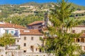 Perched houses on ancient fortified ramparts