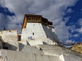 Perching Fort on the top of the mountain to Leh in Ladakh, India.