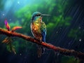 Perching Hummingbird Royalty Free Stock Photo