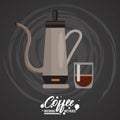 Percolator coffee brewing method icon