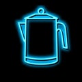 percolator coffee make equipment neon glow icon illustration