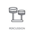 Percussion linear icon. Modern outline Percussion logo concept o Royalty Free Stock Photo
