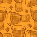 Drums. African drums. Percussion. Royalty Free Stock Photo