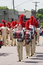 Percussion Section Leads Sibley Band at Mendota Parade Royalty Free Stock Photo