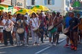 Percussionists during the carnival of Grand Boucan Royalty Free Stock Photo