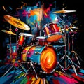 Percussive Pizzazz: A Vibrant Display of Drums and Percussion Instruments Royalty Free Stock Photo