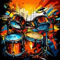 Percussive Pizzazz: A Vibrant Display of Drums and Percussion Instruments Royalty Free Stock Photo