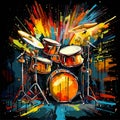 Percussive Pizzazz: A Vibrant Display of Drums and Percussion Instruments Royalty Free Stock Photo
