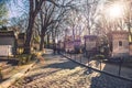 Pere-Lachaise cemetery, late fall season