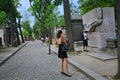 Pere Lachaise cemetery, Oscar Wilde`s tomb Royalty Free Stock Photo