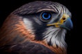 The peregrine falcon (Falco peregrinus) bird of prey portrait. Royalty Free Stock Photo