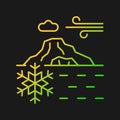 Perennial ice gradient vector icon for dark theme