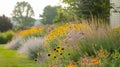 Perennial Meadow Landscaping Royalty Free Stock Photo