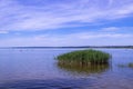 Pereslavl-Zalessky. Pleshcheyevo lake. Bright summer landscape Royalty Free Stock Photo