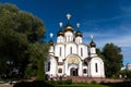 Pereslavl-Zalessky, Russia - August 5, 2018 : The Nikolsky Women`s Monastery in Pereslavl Zalessky in the Yaroslavl Region in Royalty Free Stock Photo