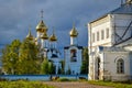 Golden domes of the Nikolsky Monastery in Pereslavl-Zalessky