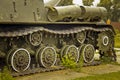 Pereyaslav-Khmelnitsky, Ukraine - August 11, 2019: Old military equipment. Abstract photo. Old tank Royalty Free Stock Photo