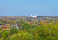 Pereyaslavl-Zalessky, Yaroslavl Oblast, Russia - October, 2021: Top view on the ancient town of Pereslavl-Zalessky on the Bank of Royalty Free Stock Photo