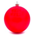 Perfec red christmas ball isolated Royalty Free Stock Photo