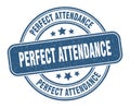 perfect attendance stamp. perfect attendance label. round grunge sign Royalty Free Stock Photo