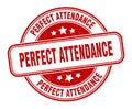 perfect attendance stamp. perfect attendance label. round grunge sign Royalty Free Stock Photo