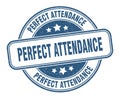 perfect attendance stamp. perfect attendance label. round grunge sign Royalty Free Stock Photo