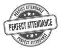 perfect attendance stamp. perfect attendance label. round grunge sign Royalty Free Stock Photo