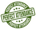 perfect attendance stamp. perfect attendance label. round grunge sign Royalty Free Stock Photo