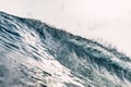 Perfect barrel wave in ocean. Breaking wave with sun light Royalty Free Stock Photo