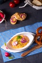 The perfect Bavarian obazda with radishes and onions