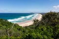 The perfect bay Tallow Beach at Byron Bay, picture taken from the walking path to the lighthouse at Byron Cape. Byron bay, New