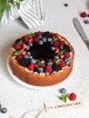 Perfect berries cheesecake, summer fruits