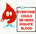 Perfect motivational quote for blood donation campaign Royalty Free Stock Photo