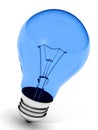 Perfect Blue Light Bulb Royalty Free Stock Photo