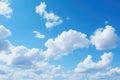 Perfect blue sky with clouds for sky replacements with vibrant colors - background stock concepts