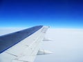 Perfect Blue Sky from a Plane Window