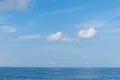 Perfect blue sky and water of ocean background Royalty Free Stock Photo